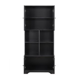 ZUN Tall and Wide Bathroom Floor Storage Cabinet, Bathroom Storage Unit, Freestanding Cabinet with 4 18725870