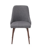 Oslo Modern Upholstery Side Dining Chair Set of 2, Grey B091P183409