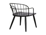 Drylan Steel Framed Side Chair in Black Powder Coated Finish and Black Brushed Wood B2736P511289