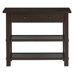 ZUN TREXM Retro Console Table with Drawer and Two Sturdy Shelves for Entryway, Living Room N715P195561P