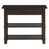 ZUN TREXM Retro Console Table with Drawer and Two Sturdy Shelves for Entryway, Living Room N715P195561P