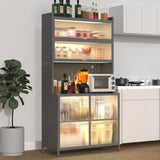 73'' Tall Kitchen Pantry Cabinet , 6 Level Flip Door with Pegboard Spacious, Adjustable & Stylish W3387P306357