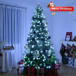 ZUN 7.5 FT Gradient Design Pre-lit Artificial Christmas Tree, Hinged Xmas Pine Tree with 1200 Branch 36196437