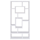 White 10-Shelf Open Back Bookcase B062P153818