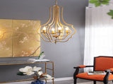 4 - Light Metal Chandelier, Hanging Light Fixture with Adjustable Chain for Kitchen Dining Room W2078138917