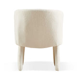 ZUN Modern Dining Chair Accent Chair White Single Sofa Chair,Upholstered Side Chair Teddy Comfy Chair W1164P190832