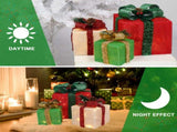 Box ABS Plastic Frame LED60 Light Warm White Light Three-Piece Set Onion Cloth Christmas Gift Box 14415793