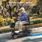 4 Wheel Electric Mobility with Lights, Powered Electric Mobility Scooter, Basket, Extended 33904565