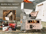 WoBurning Stove with Oven - Portable Pellet Stove with Chimney Pipes, 304 Stainless Steel Outdoor 25608218