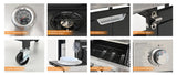 Propane Grill 4 Burner Barbecue Grill Stainless Steel Gas Grill with Side Burner and Cover for W1650P205088