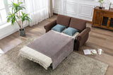 ZUN 57.5" Orisfur Pull Out Sofa Bed Loveseat Sleeper with Twin Size Memory Mattress for Living Room WF305474AAD