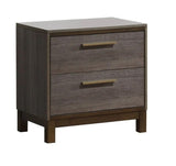 Contemporary 1pc Nightstand Two Tone Antique Gray Bedroom Furniture Nightstand Center Metal Glides B01149998