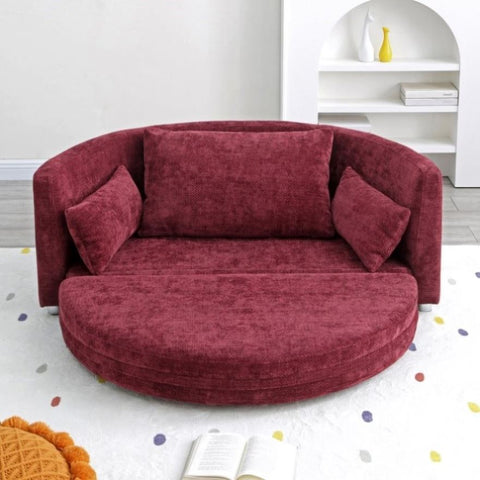 ZUN Foldable Sleeper sofa bed, Floor Chair Bed,multi-functional, circular bed, adjustable Futon W1117P174858