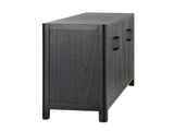 Mirod Farmhouse Style 4-Door Cabinet with Natural Finish, A Rustic Accent for Entryways or Small N760P281365B