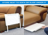 TV Tray Table, TV Dinner Tray for Eating, Large Adjustable Folding Laptop Table with Book Stand, Cup 63120984