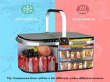 35L Large 2 Layers Picnic Basket Waterproof Thermal Insulation Foldable Aluminum Alloy Frame with 22963340