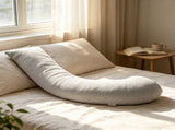 L-Shaped Pregnancy Body Pillow Side Sleeping, Soft Maternity Pillow with Washable Jersey Cover 05093601