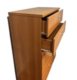 Five drawer chest Metal handles Metal Glide rails Light Cherry color B107P293602