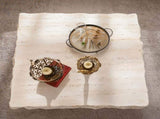 MgO Mid-Century Round Centre Table Vintage Faux Stone Sofa Pre-Modern Tables Beige W3081P344023