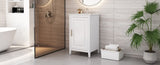 20.3" Bathroom Vanity with Sink, Functional Drawer, Door Shelf, Soft-closing Door, White N759P218643K