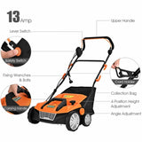 15" Electric Lawn Dethatcher w/ 50L Collection Bag Orange 60331946