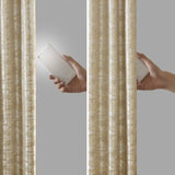 Jacquard Lined Total Blackout Rod Pocket/Back Tab Curtain Panel B03599768