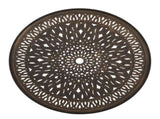 90*90*75cm Round Top Courtyard Cast Aluminum Table Bronze 20841145