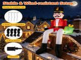 8.7 FT Lighted Inflatable Christmas Nutcracker Yard Decoration with Built-in LED Lights, Blow Up 36971485