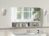 48X30 Medical Cabinet with Mirror, suitable for bathroom, wall-mounted bathroom mirror, with storage W708P581229
