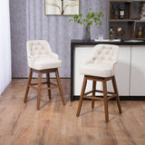 ZUN COOLMORE Bar Stools Set of 2 Counter Height Chairs with Footrest for Kitchen, Dining Room And 360 W395P145291