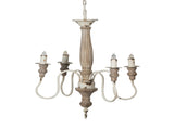 4 - Light Wood Chandelier, Hanging Light Fixture with Adjustable Chain for Kitchen Dining Room Foyer W2078138921