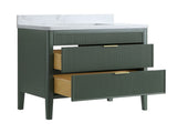 Fully Assembled 36'' Green Freestanding Single Sink Bathroom Vanity with Solid Wood Construction and W1826P308980