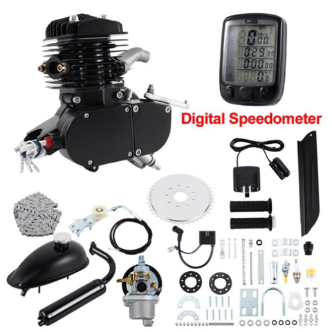 ZUN 2-Stroke 80CC Motorized Bike Bicycle Motor Engine Kit W/ Digital SpeedometerNo Shipping On 08979623