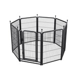 ZUN Dog Playpen 8 Panels 40" Height Heavy Duty Dog Fence Puppy Pen for Large Medium Small Dogs Indoor W368P233995