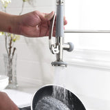 Commercial Kitchen Faucet Pull Down Sprayer Brushed Nickel,Single Handle Kitchen Sink Faucet W1932122062