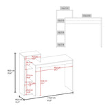 ZUN Salomé Computer Desk with Open Storage, Natural Oak B128P263727