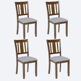 ZUN Wooden Dining Chairs Set of 4, Kitchen Chair with Padded Seat, Upholstered Side Chair for Dining 39830462
