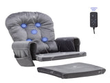 Glider Rocker Replacement Cushions with Massage Function, Storage Pocket, 5PCS, Soft Velvet 80350520