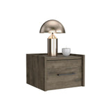 Floating Nightstand, Space-Saving Design with Handy Drawer and Surface, Dark Brown B097P163092