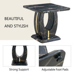 ZUN Modern Minimalist Black Marble-Patterned MDF Square Coffee Table. Add a quiet and cozy atmosphere to W1151P211298