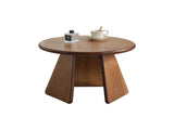 23.23" Round Side, Small Wood Coffee with Three Slanted Legs, Modern Minimalist Accent W3158P540536