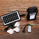 Portable Solar Power Station Rechargeable Backup Power Bank w/Flashlight 3 Lighting Bulbs For 16989603
