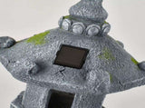 Magnesium Oxide Solar Pagoda Garden Statue with Warm LED Light, Oriental Stone Tower Lantern Outdoor W6572P574591
