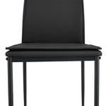 ZUN Dining chairs set of 4, Black modern kitchen chair with metal leg W24154187