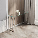 Console Table Stainless Steel Glass,Meal side table silvery Clear bs-02 s 21447828