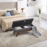 COOLMORE Teddy wool fabric, solid wood feet for solid weighing, and bed end stool with storage W1539P242732