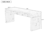 60''Wooden Entryway Table with Burl Veneer, Console Table with 2 Large Drawers and Metal N711P216235B