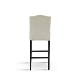 Barstools Set of 2, Counter Height Upholstered Bar Stools for Kitchen Island, Beige Rubberwood Legs N779P254675F