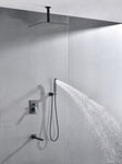 ZUN Ceiling Mounted Shower System Combo Set with Handheld and 16"Shower head W92877478