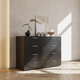 ZUN FCH 8 Drawer Double Dresser for Bedroom, Wide Storage Cabinet for Living Room Home Entryway, Black 98134933